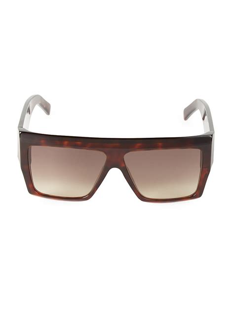 celine sunglasses havana grey|Celine 60mm flat top sunglasses.